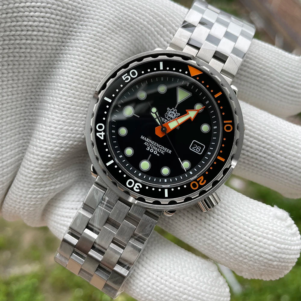 New Tuna Can Classic Watch For Men STEELDIVE SD1975C Super Luminous Ceramic Bezel 300M Waterproof NH35 Movement Dive Wristwatch