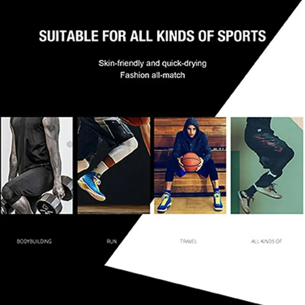1pcs Summer Men Running Tights 3/4 Pants Male Basketball Football Soccer Fitness Exercise Sport Cropped One Leg Leggings