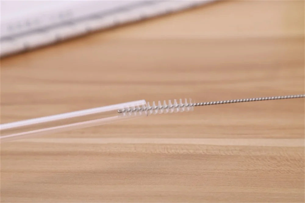 5PCS Nylon Bottle Cleaning Brush Baby Stainless Steel Long Handle Cleaning Brushes Soft Hair Straws Spiral Kitchen Cleaning Tool