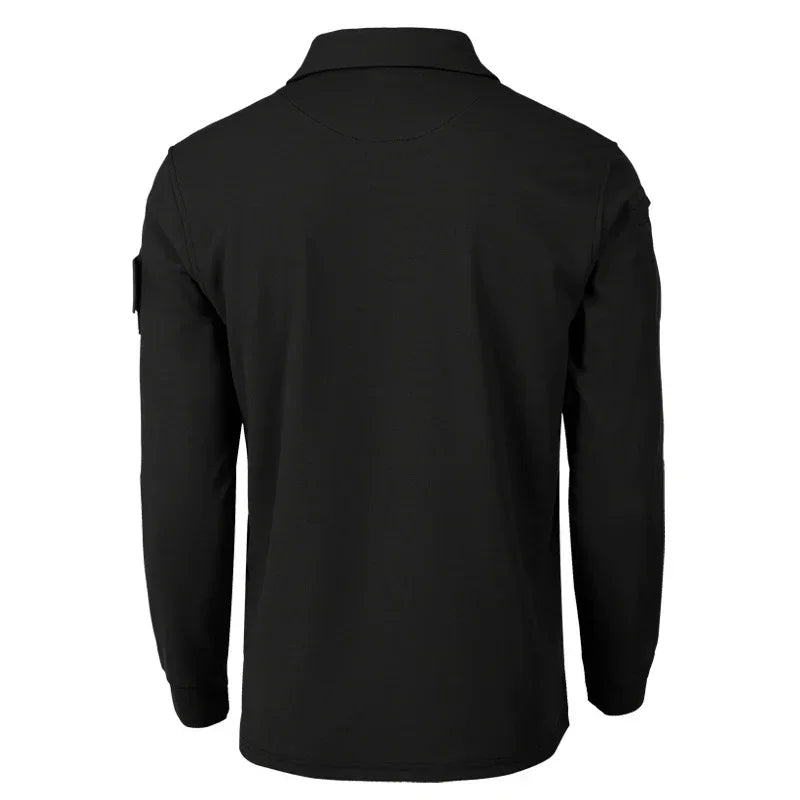 Casual Men Polo Shirts Tactical Military Men's Long Sleeve Shirt Solid Army Hunting Climbing Tee Shirt Quick Dry Breathable Tops