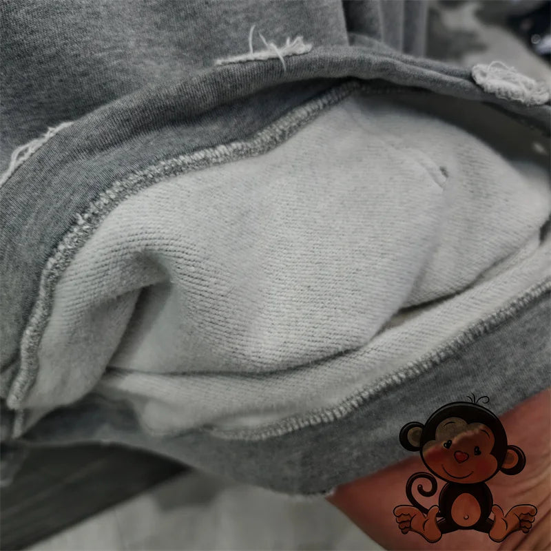 Washed Blue Best Quality 1:1 ERD Men's Hoodie Thick and Loose Enfants Riches D é Prim é s Printed Sweatshirt