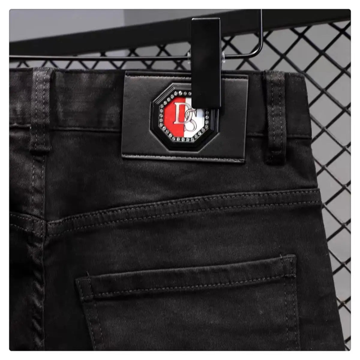 New Arrival Fashion Luxury Brand Designer with Print Hip-hop Boyfriend Men's Slim Luxury Denim Jeans Pants Cowboy Pants for Men