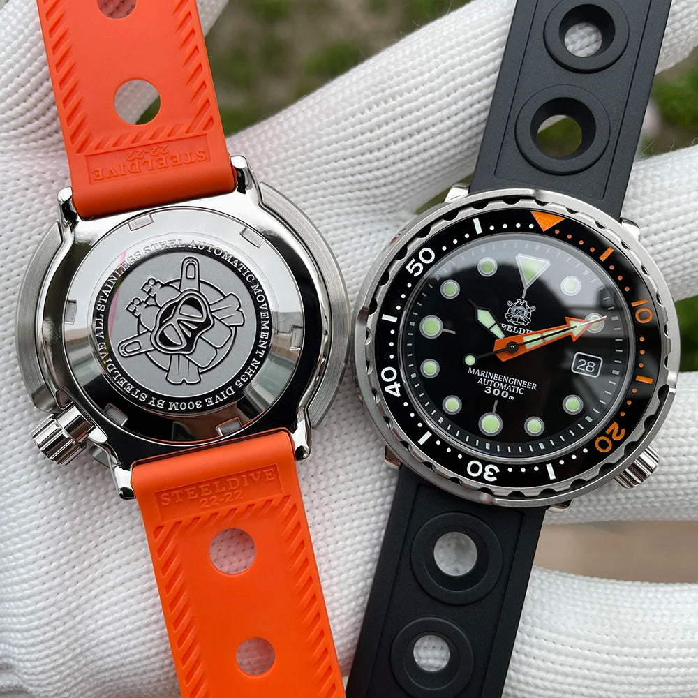 New Tuna Can Classic Watch For Men STEELDIVE SD1975C Super Luminous Ceramic Bezel 300M Waterproof NH35 Movement Dive Wristwatch