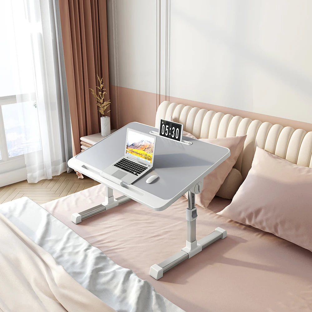 Foldable Standing Laptop Lift Desk Portable Table for MacBook Air Pro 13 14.2 16.2 17.3 Adjustable Laptops Bed Stand Lapdesk