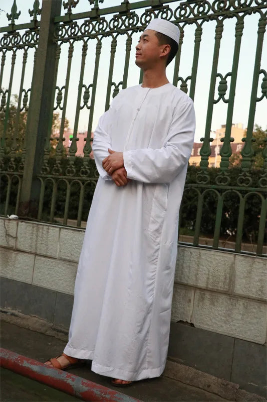 Robe Men Round Neck Arabic Thobe