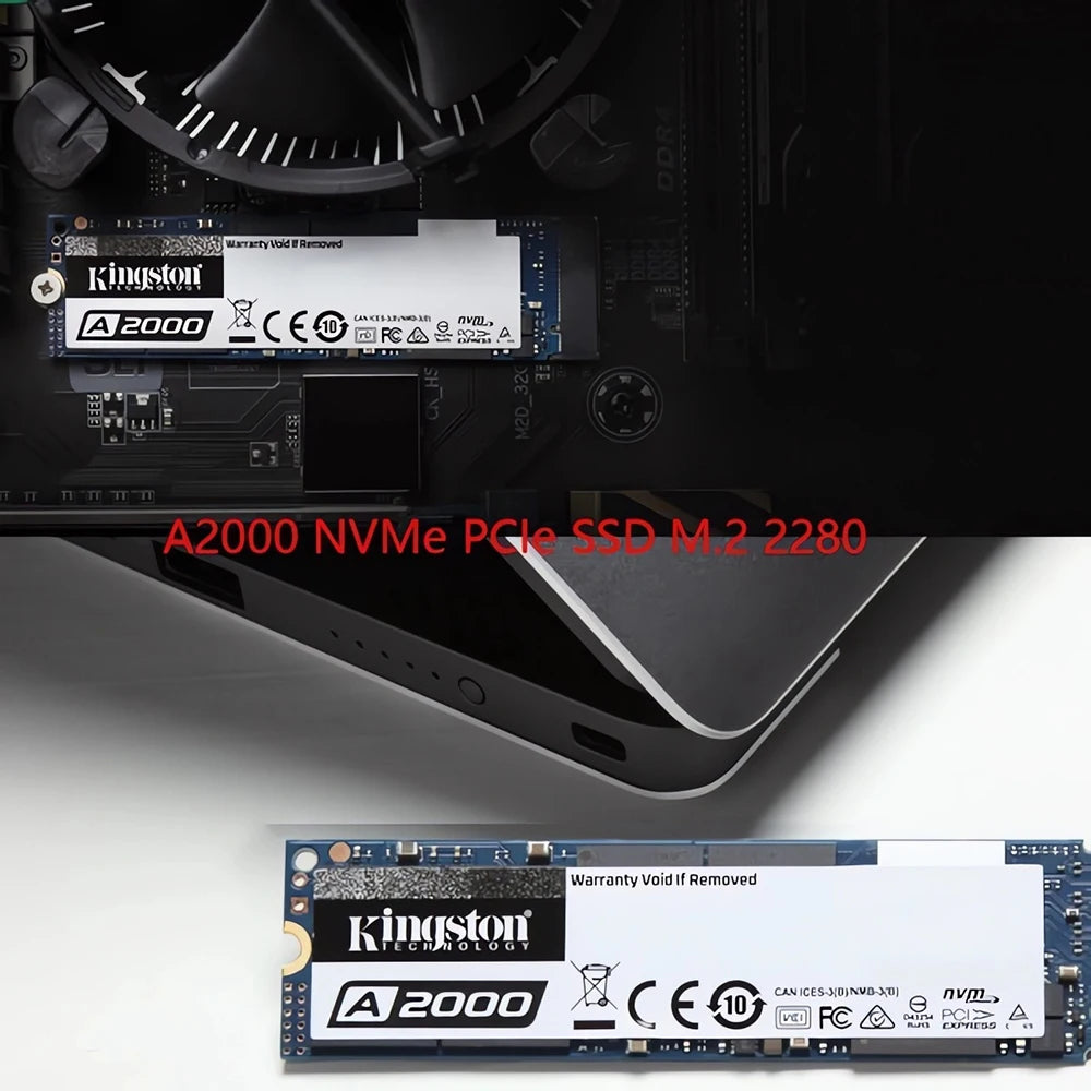 Kingston SSD A2000 NVMe PCIe M.2 2280 250GB 500GB 1TB Internal Solid State Drive Hard Disk For PC Notebook Desktop