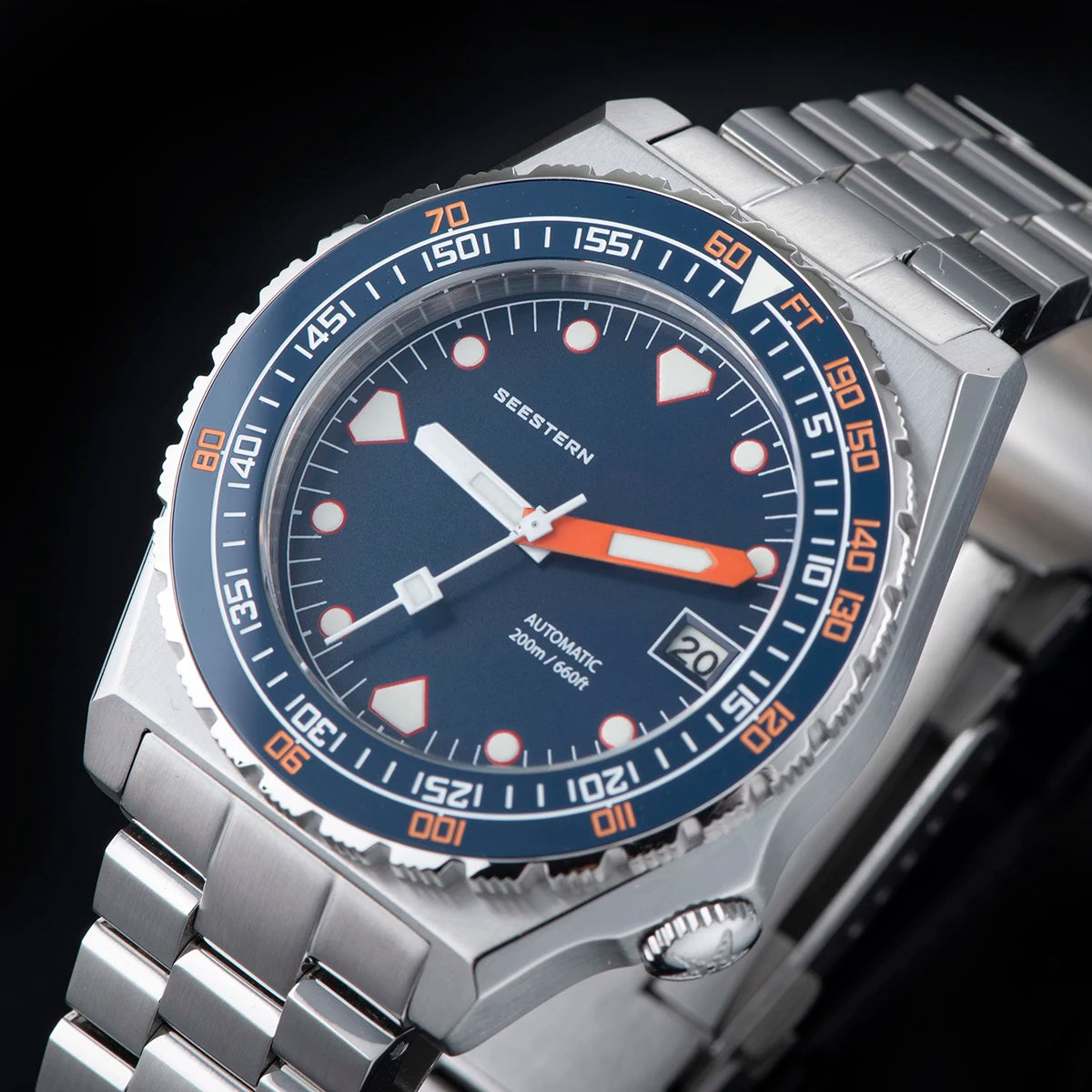 SEESTERN SUB600T Mens Diver Watch Automatic NH35 Movement Ceramic Bezel Lume Mechanical Wristwatches Sapphire Waterproof V3