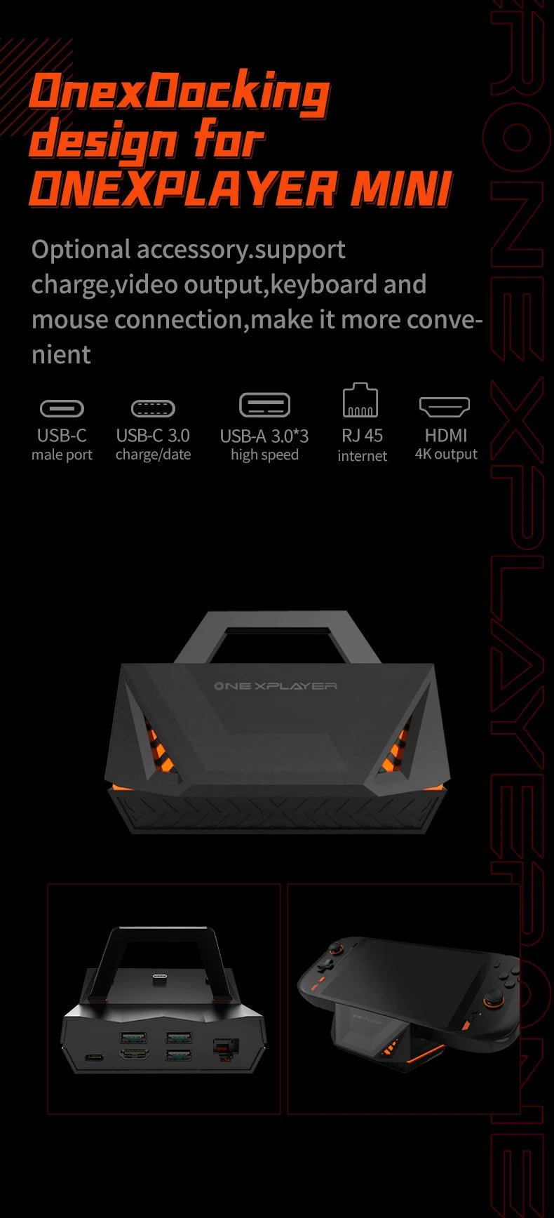 OnexPlayer miniPro AMD Ryzen 7840U Handheld 3A Gamepad Laptop 32G 1T 2T PC Game Console Win11 7" 1200P Touch Pocket Computer