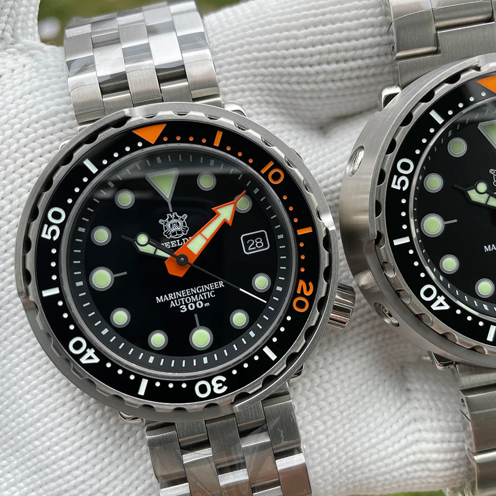 New Tuna Can Classic Watch For Men STEELDIVE SD1975C Super Luminous Ceramic Bezel 300M Waterproof NH35 Movement Dive Wristwatch