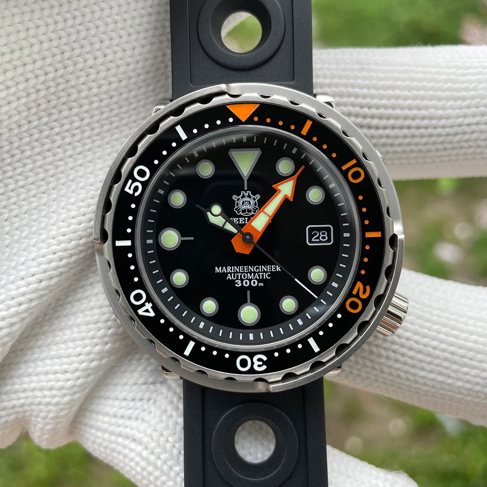 New Tuna Can Classic Watch For Men STEELDIVE SD1975C Super Luminous Ceramic Bezel 300M Waterproof NH35 Movement Dive Wristwatch
