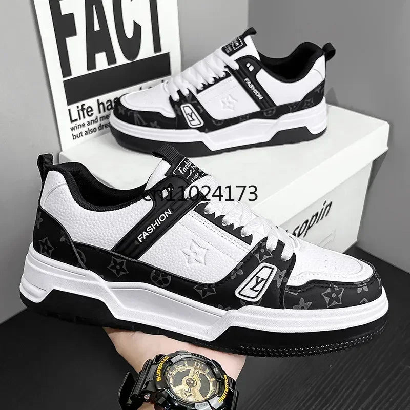 Trendy Men's Cross-Border Shoes New Style Thick Bottom Sports Casual Shoes Men's Popular White Shoes Solvent Shoes Men's Sports