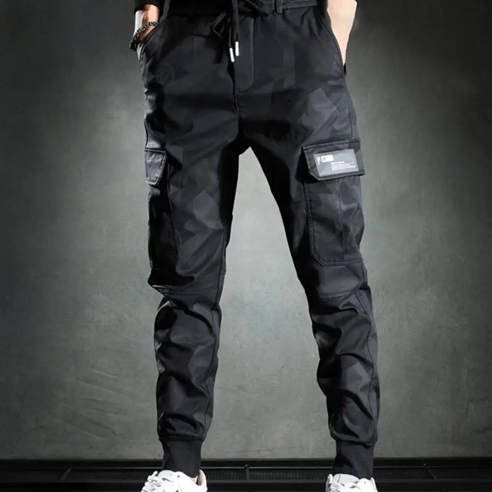 Men's Camouflage Pants Casual Baggy Pencil Pants Fashion Summer Gym Sport Black Joggers Trousers