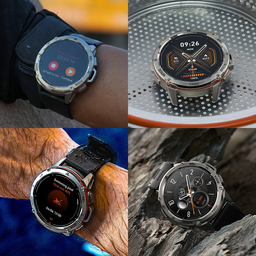 2024 Original KOSPET TANK T3 Ultra GPS Smartwatch For Men Women Waterproof Smart Watches Military Rugged Bluetooth Digital Watch