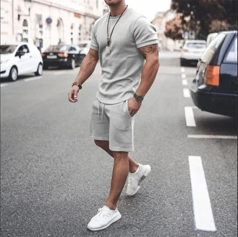2025 Summer New Hip Hop Y2T-shirt Shorts Set Men's and Women's Fashion Sports Short-sleeved Set