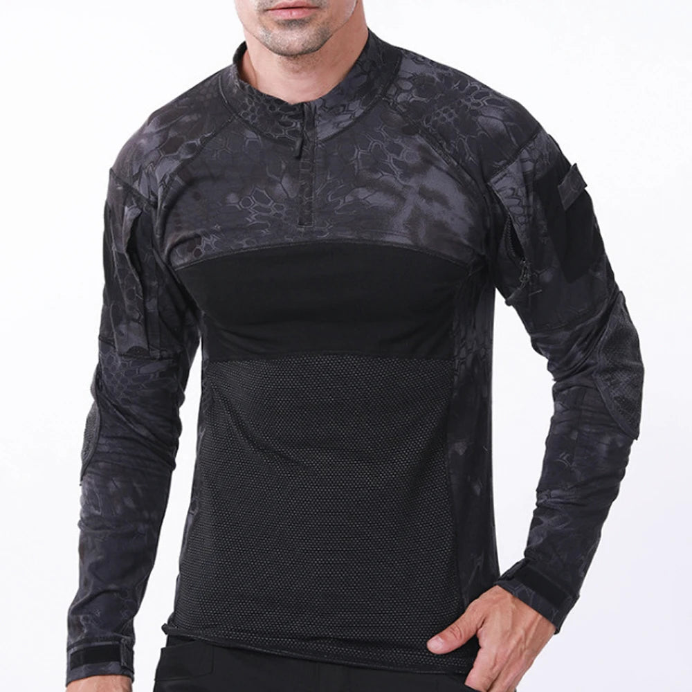 G4 Knitted Long-sleeve Frog Suit: Men's Outdoor Sports Top, Military Enthusiast 4th Generation Tactical Elastic Breathable Train