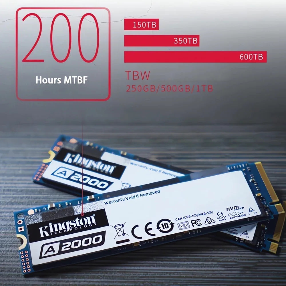 Kingston SSD A2000 NVMe PCIe M.2 2280 250GB 500GB 1TB Internal Solid State Drive Hard Disk For PC Notebook Desktop