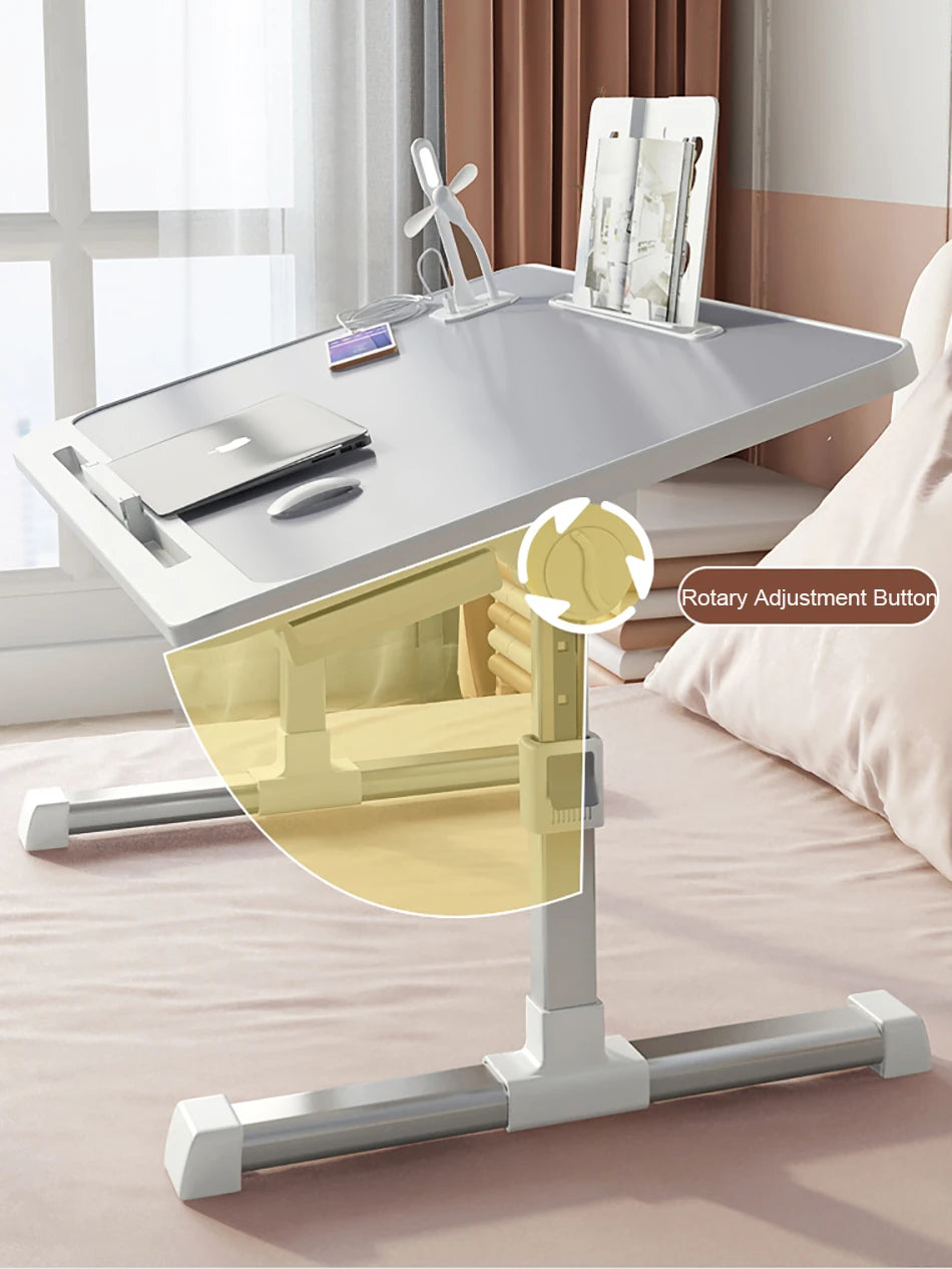 Foldable Standing Laptop Lift Desk Portable Table for MacBook Air Pro 13 14.2 16.2 17.3 Adjustable Laptops Bed Stand Lapdesk