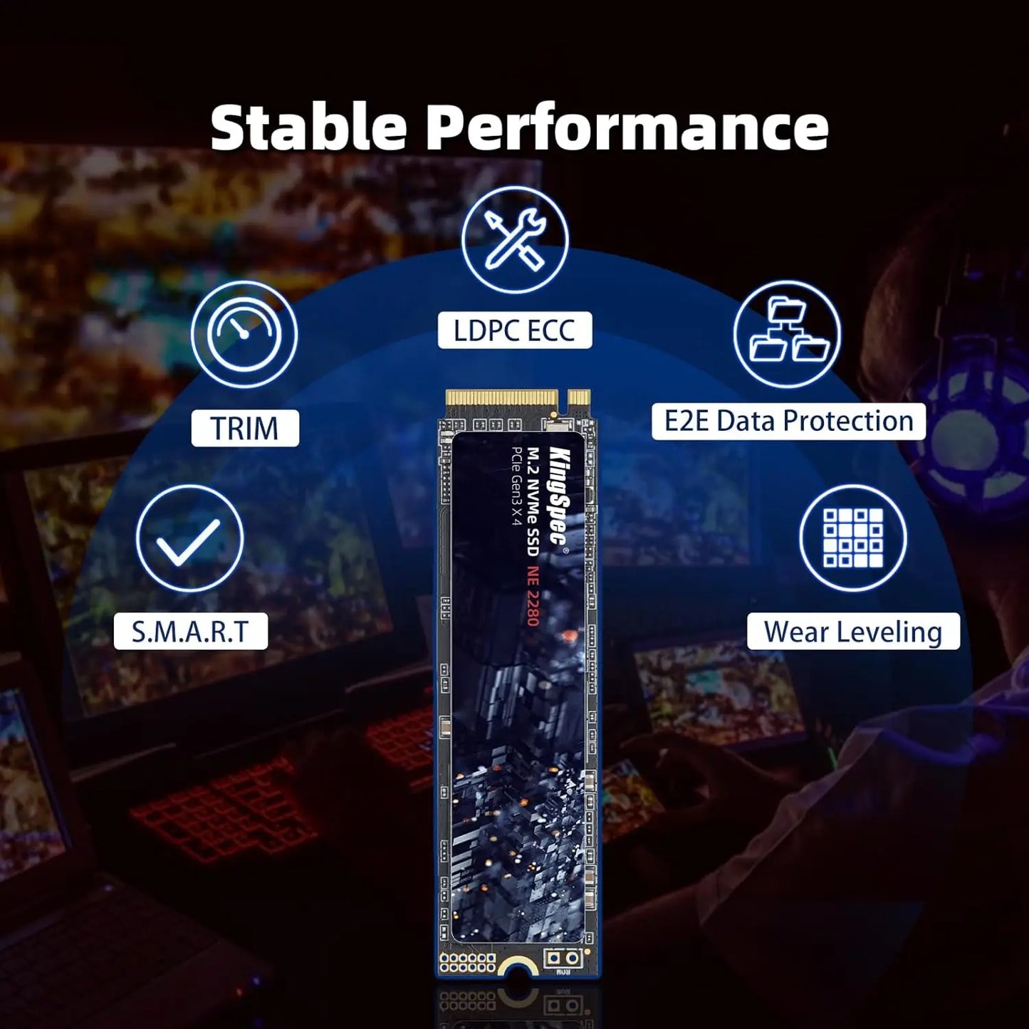 KingSpec SSD M2 512GB NVME SSD 1TB 128GB 256GB 500GB ssd M.2 2280 PCIe Hard Drive Disk Internal Solid State Drive for Laptop