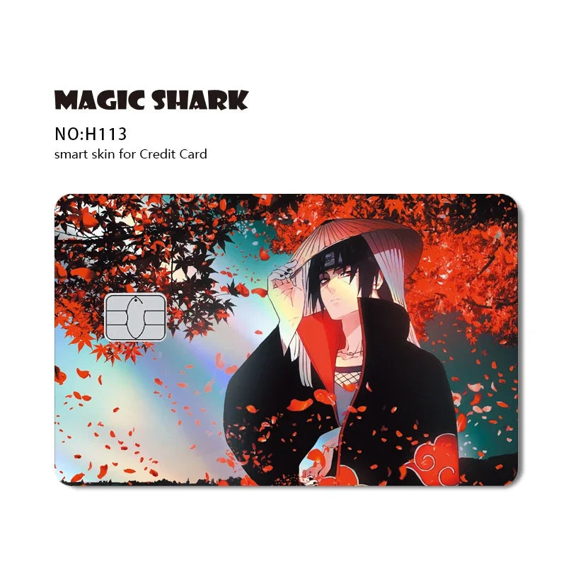 2025 New Arrival Narutos Payne Anime Holographic Laser Sticker Shinny Film Skin Cover for Debit Credit Card