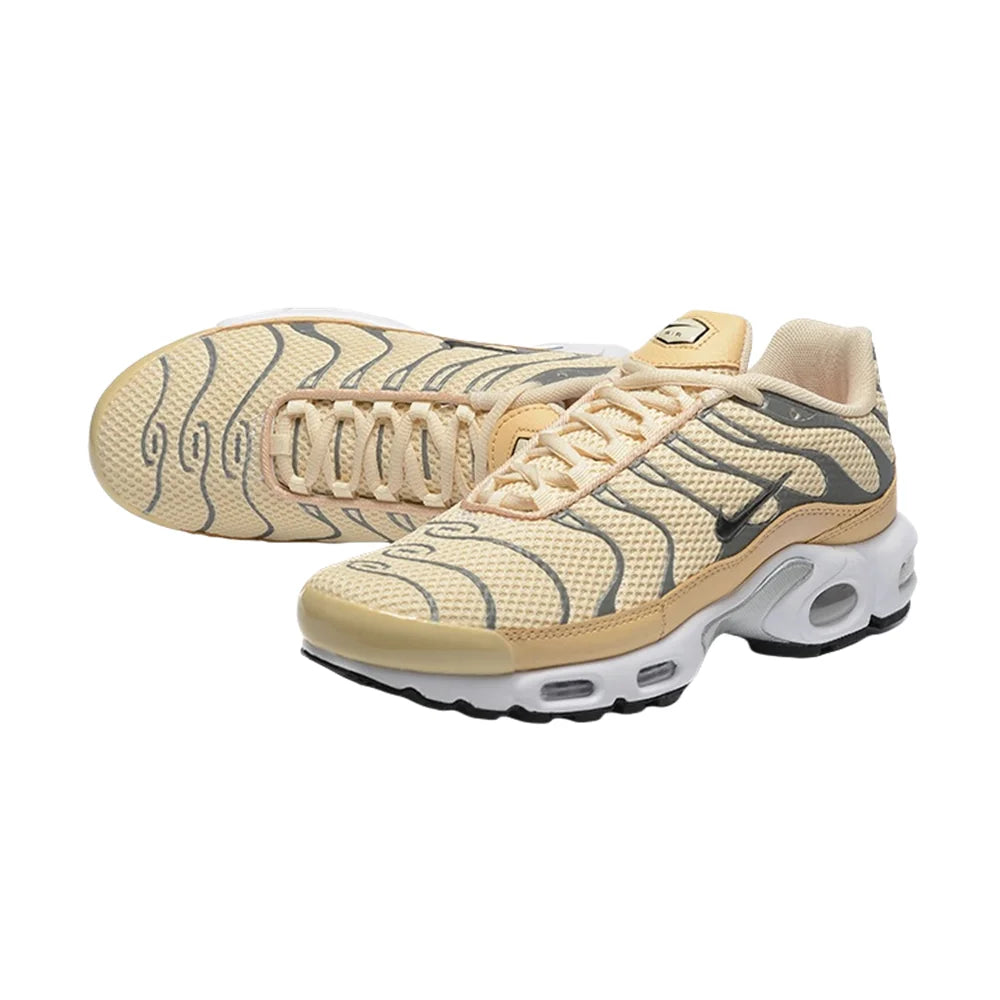Nike Original Air Max Plus Tn Men Fashion Versatile Anti-slip Wear-resistant Fabric Sports Running Shoes Dark Beige FV8480-200