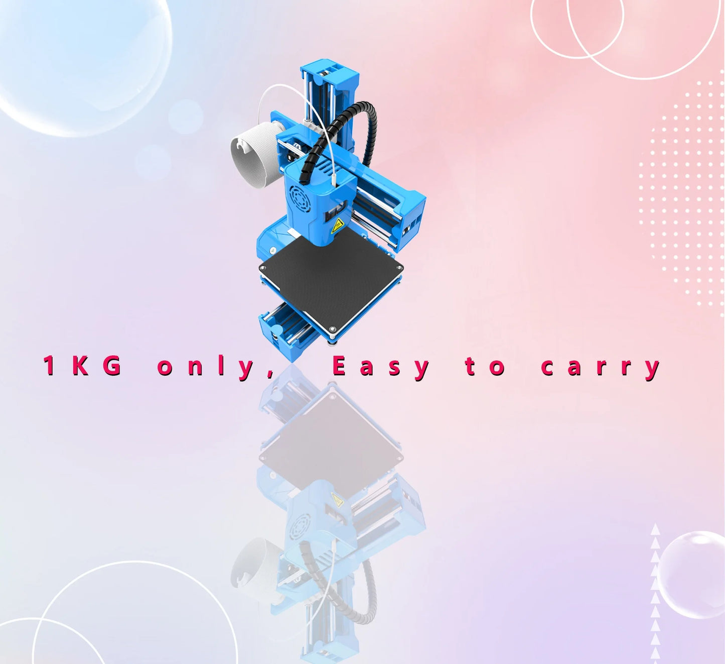 Small 3D Printer K9 Supper Mini Desktop 10*10*10cm No Heated Bed One-Key Printing with TF 3D Printer Machine Gift EasyThreed