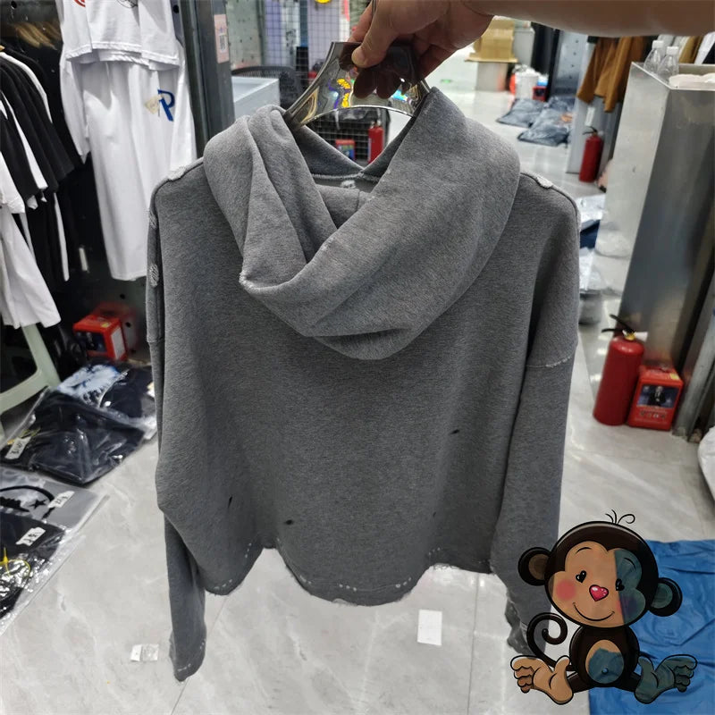 Washed Blue Best Quality 1:1 ERD Men's Hoodie Thick and Loose Enfants Riches D é Prim é s Printed Sweatshirt