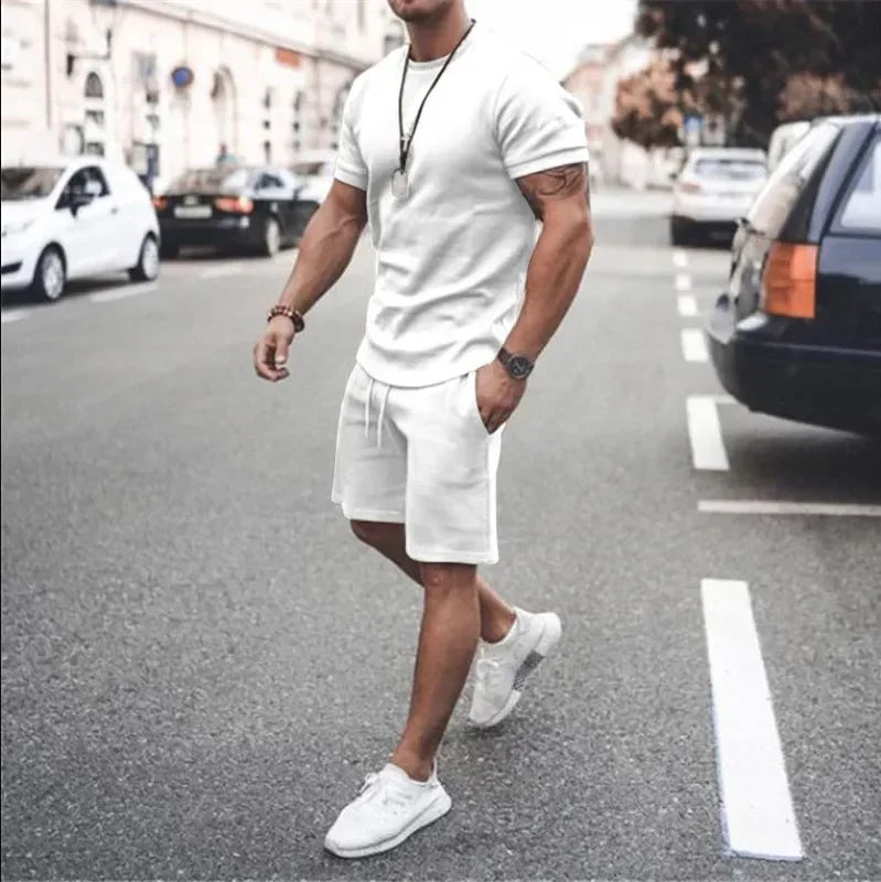 2025 Summer New Hip Hop Y2T-shirt Shorts Set Men's and Women's Fashion Sports Short-sleeved Set