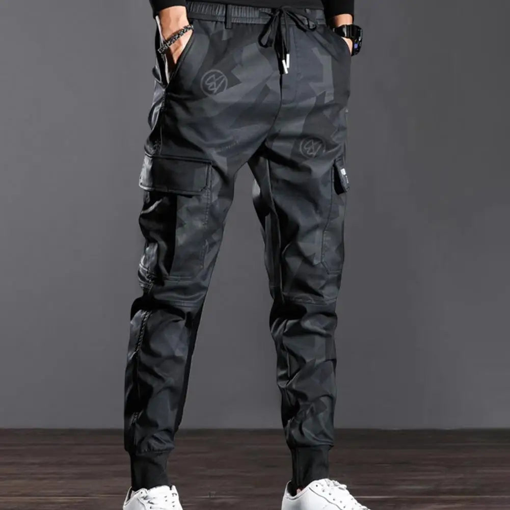 Men's Camouflage Pants Casual Baggy Pencil Pants Fashion Summer Gym Sport Black Joggers Trousers