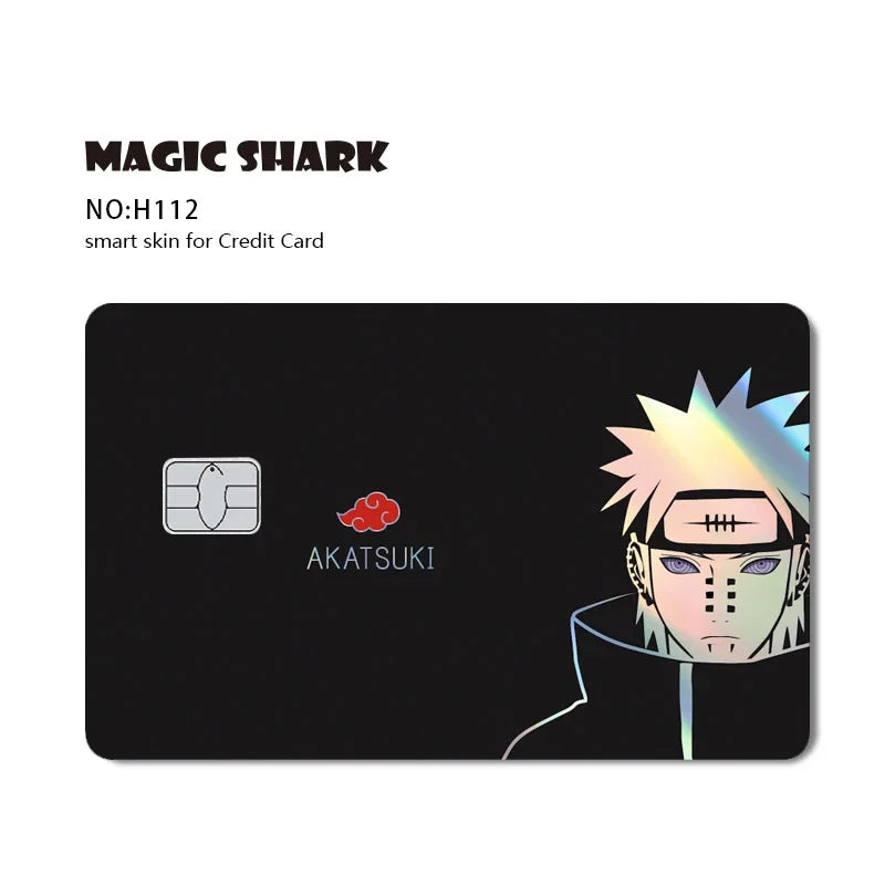 2025 New Arrival Narutos Payne Anime Holographic Laser Sticker Shinny Film Skin Cover for Debit Credit Card