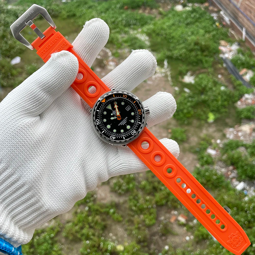 New Tuna Can Classic Watch For Men STEELDIVE SD1975C Super Luminous Ceramic Bezel 300M Waterproof NH35 Movement Dive Wristwatch