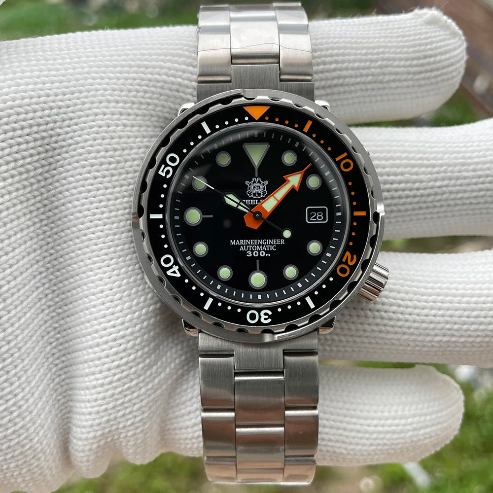 New Tuna Can Classic Watch For Men STEELDIVE SD1975C Super Luminous Ceramic Bezel 300M Waterproof NH35 Movement Dive Wristwatch
