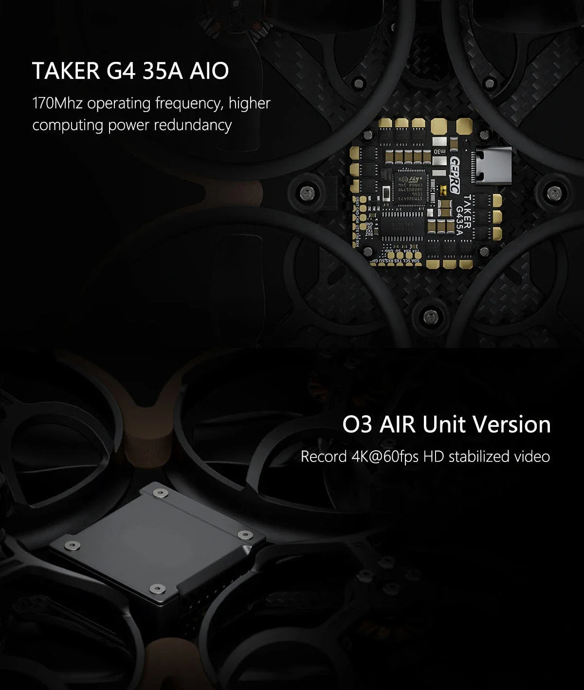 GEPRC Cinelog25 V2 Analog 5.8g 1w vtx TAKER G4 35A AIO 1404 4500KV Motor BNF 2.5-inch FPV Freestyle Drone Racing Quadcopter