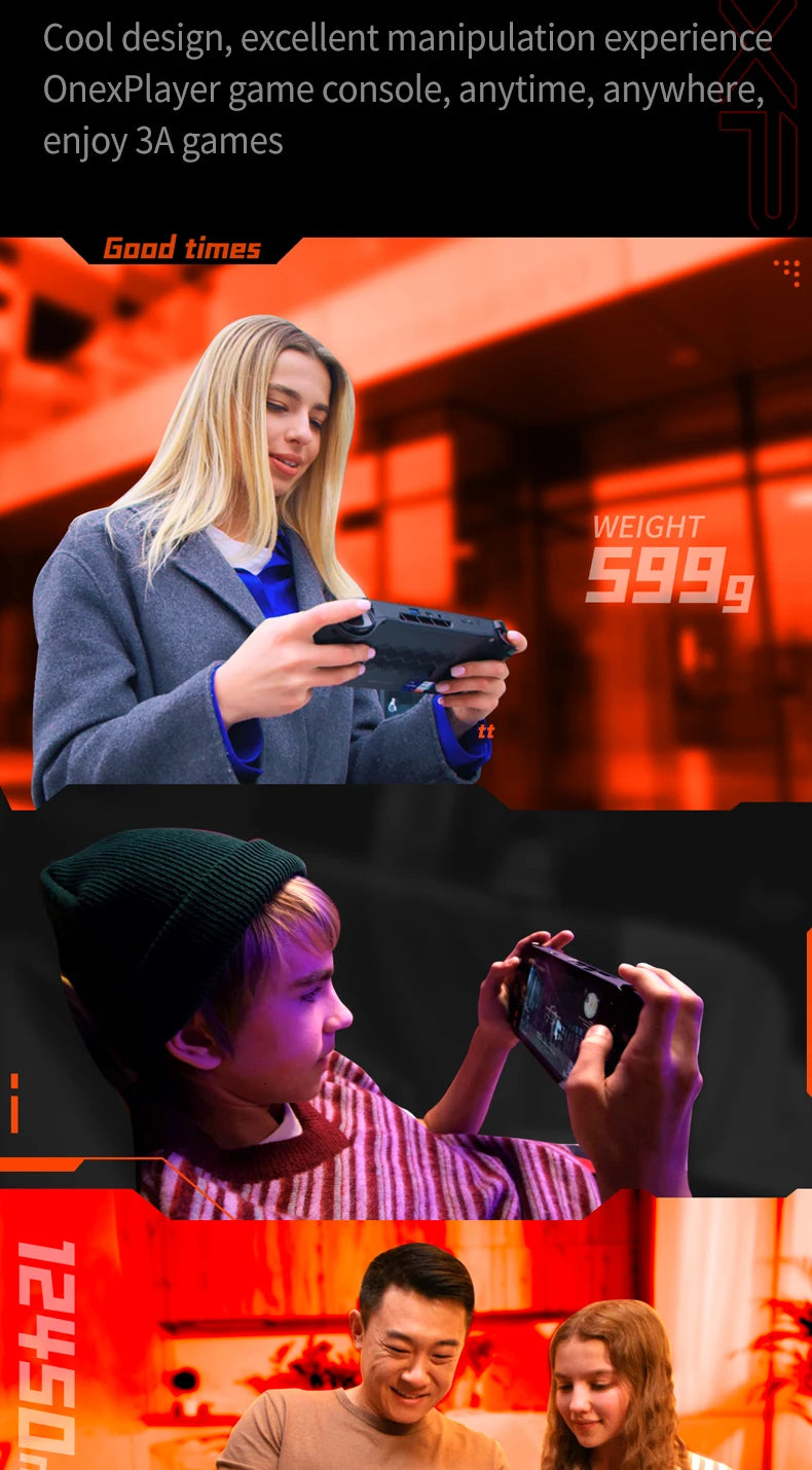 OnexPlayer miniPro AMD Ryzen 7840U Handheld 3A Gamepad Laptop 32G 1T 2T PC Game Console Win11 7" 1200P Touch Pocket Computer
