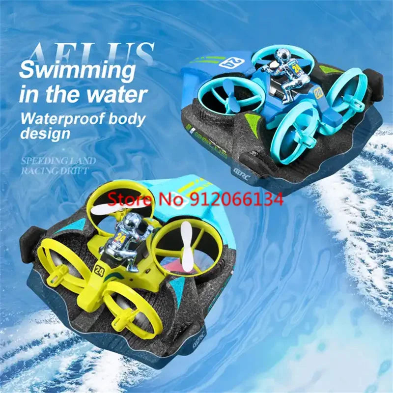 3 In 1 RC Drone Hovercraft Air Flight/Land/Water Driving Quadcopter Aircraft Car Boat Remote Control Airplane Boy Kid Gift Toys
