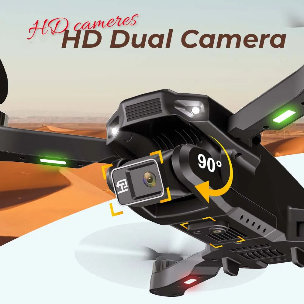 KBDFA New Drone H16 GPS Professional Dual Camera Dron Quadcopter Brushless Aerial Photography Laser Obstacle Avoidance RC Toy
