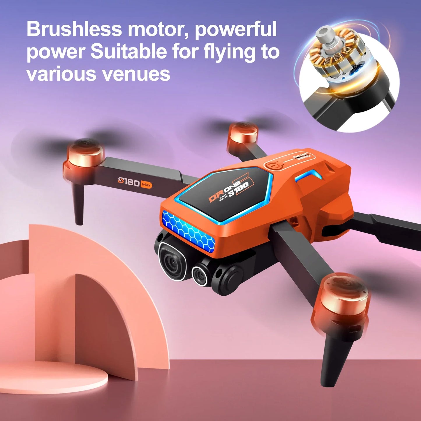 S180 Max Brushless Racing Drone with 4K Camera HD Obstacle Avoidance WIFI FPV Quadcopter Optical Flow Positioning Helicopter