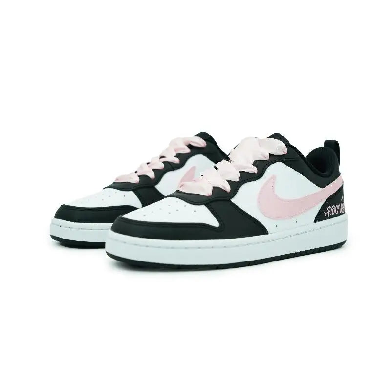【Customize】Nike Court Borough 2 Skateboarding Shoes Women's Low-top Pink Sneakers shoes BQ5448-115