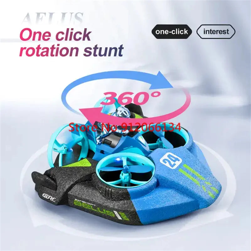 3 In 1 RC Drone Hovercraft Air Flight/Land/Water Driving Quadcopter Aircraft Car Boat Remote Control Airplane Boy Kid Gift Toys