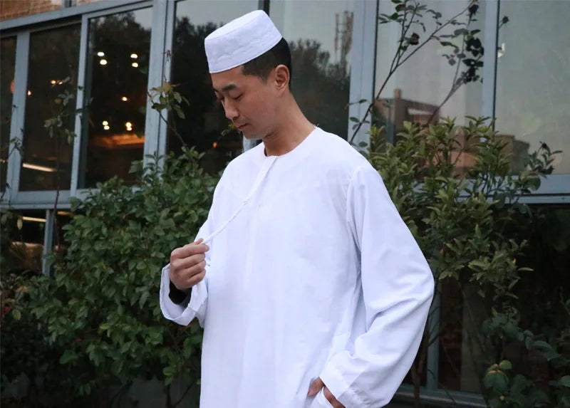 Robe Men Round Neck Arabic Thobe