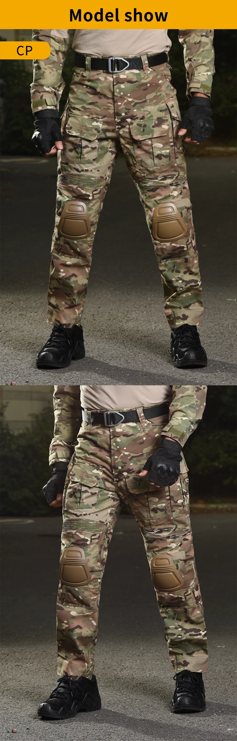 Outdoor Paintball Work Clothing Wear resistant Uniform Combat Shirts Cargo Pants Knee Pads Pants Windproof Suits