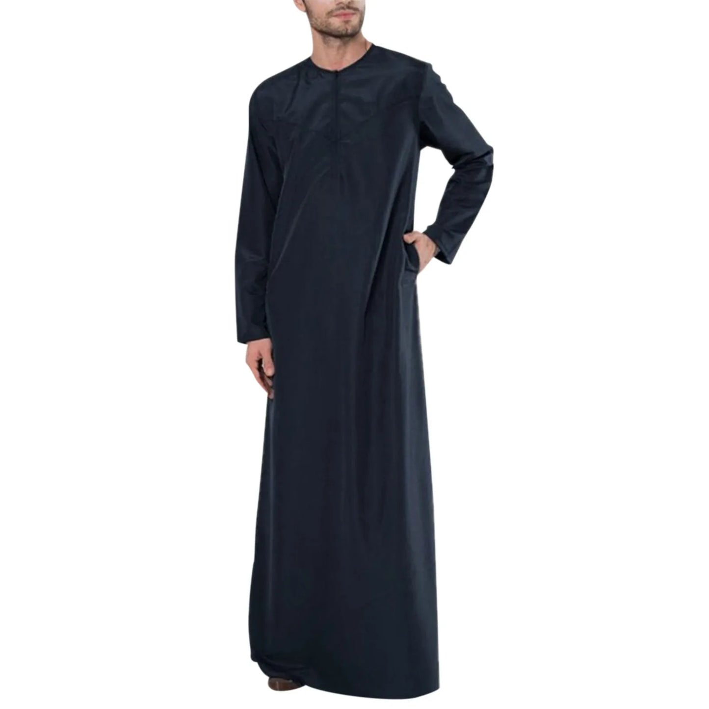 Fashion Muslim Clothing Thobe Jubba Mens Robe Long Sleeve Saudi Arab Thobe Kaftan Ropa Arabe Islamic Thobe Indian Dress Robe