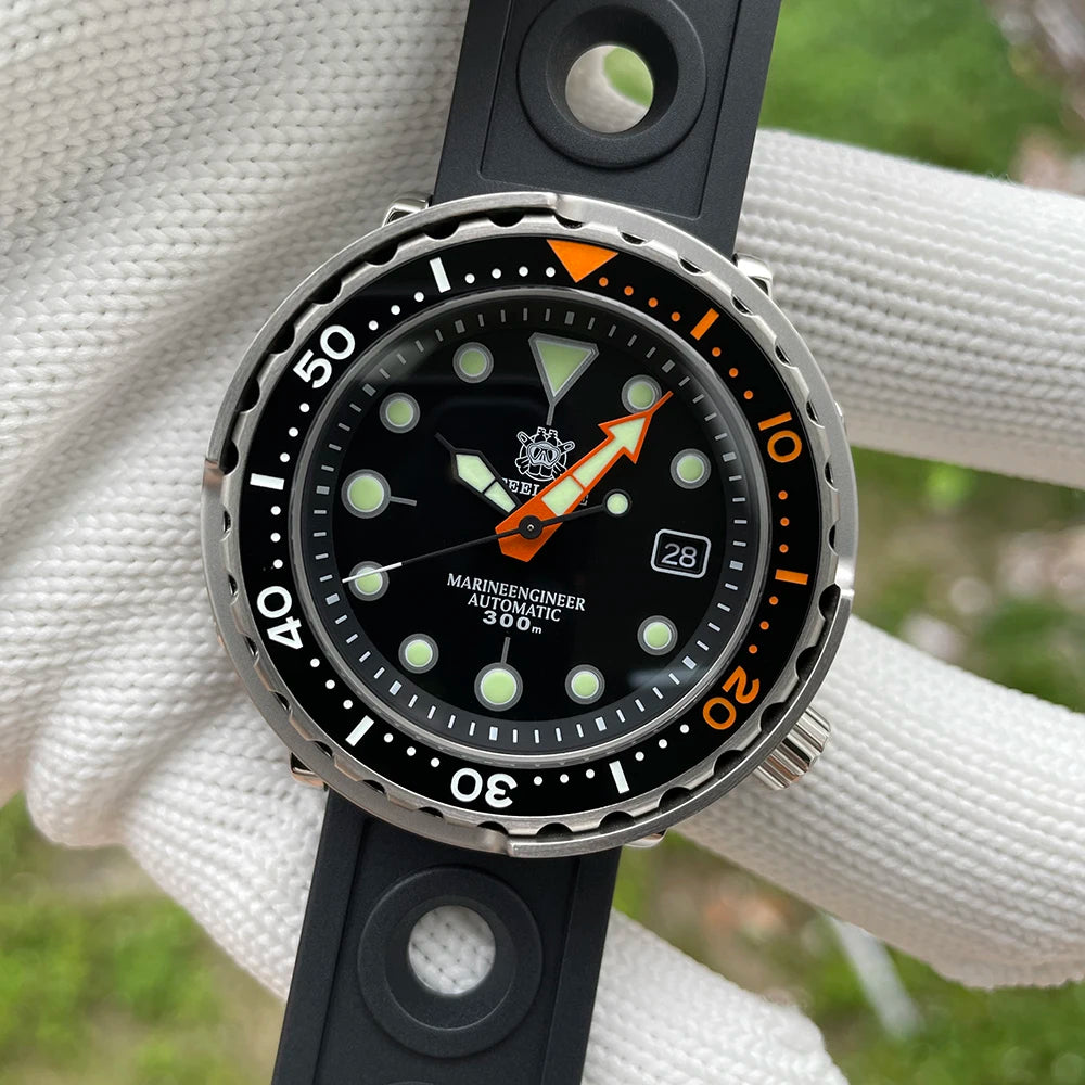 New Tuna Can Classic Watch For Men STEELDIVE SD1975C Super Luminous Ceramic Bezel 300M Waterproof NH35 Movement Dive Wristwatch