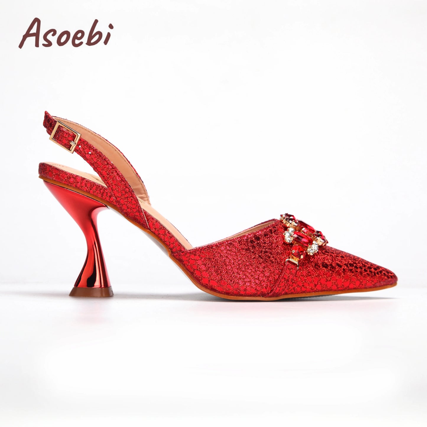 Pink Color Sandals for Women 2024 Luxury Wedding Pumps High Heels Rhinestone Design Party Shoes and Bags Set for Wedding Party