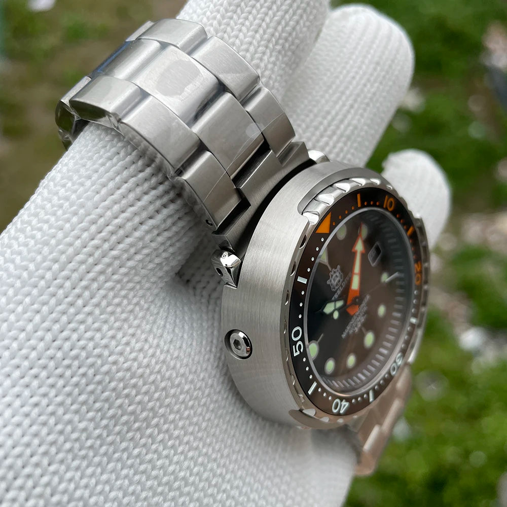 New Tuna Can Classic Watch For Men STEELDIVE SD1975C Super Luminous Ceramic Bezel 300M Waterproof NH35 Movement Dive Wristwatch