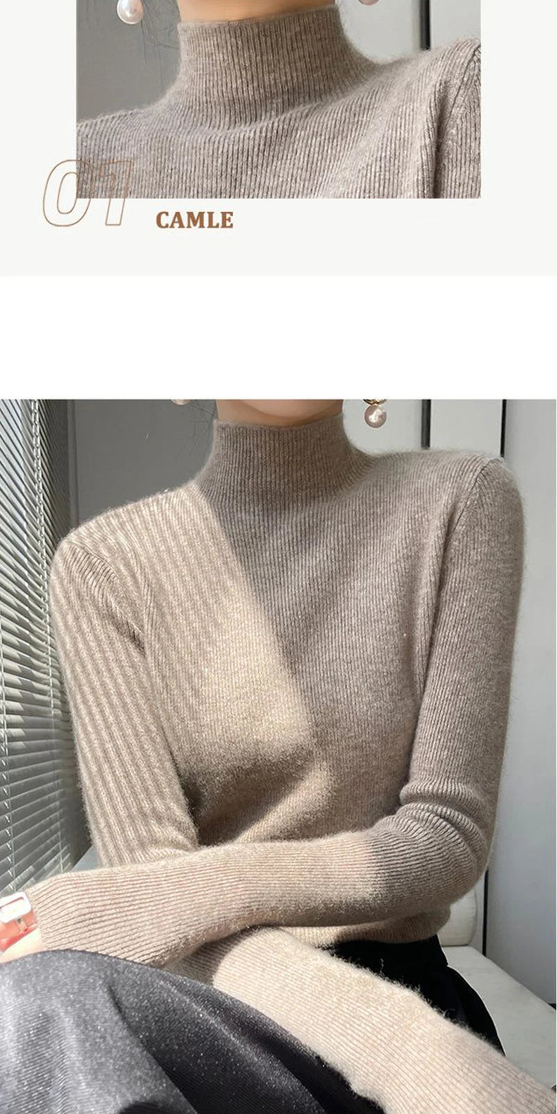 Solid Sweater Women Half Turtleneck Knitted Pullovers Harajuku Korean Thick Knitwear Autumn Winter Fashion Slim Jumpers