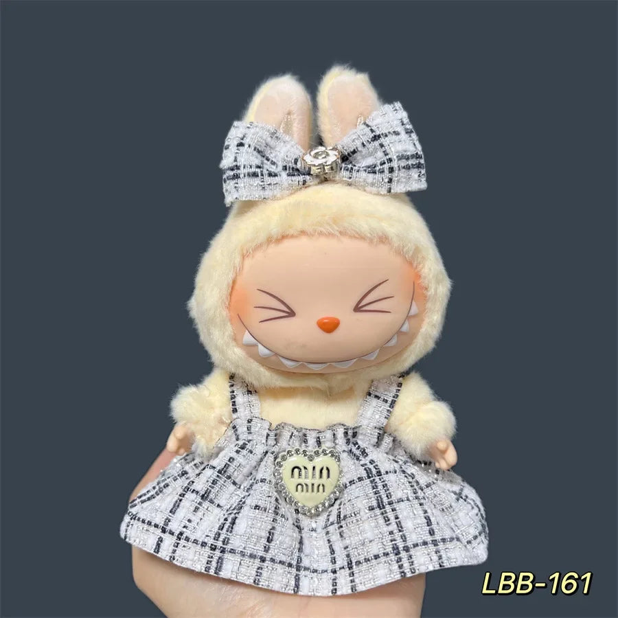 For 17cm Labubu Plush Doll Skirt- Adorable Skirt Set for DIY Clothes Accessories Gift 173 Sold