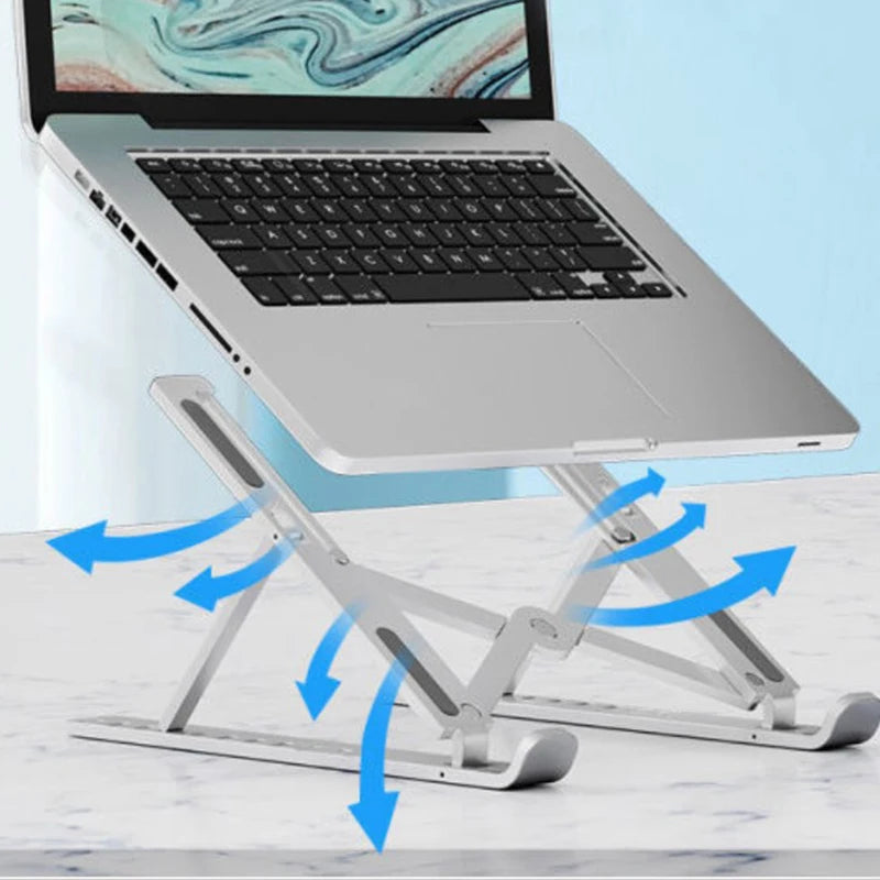 Adjustable Laptop Stand Notebook Stand Table Cooling Pad Foldable Laptop Holder Portable Lapdesk Cooling Bracket Riser New 1 Pc