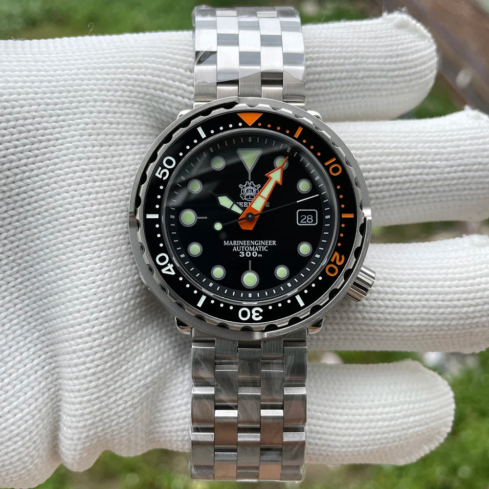 New Tuna Can Classic Watch For Men STEELDIVE SD1975C Super Luminous Ceramic Bezel 300M Waterproof NH35 Movement Dive Wristwatch