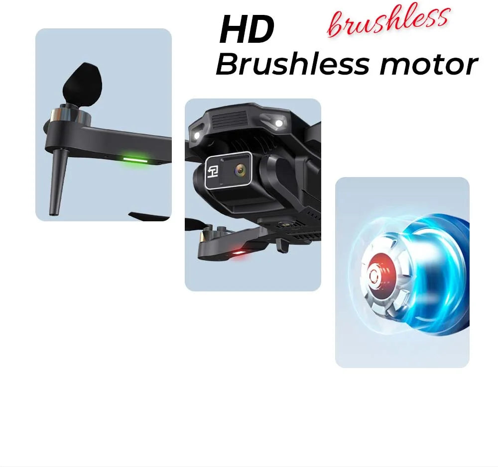 KBDFA New Drone H16 GPS Professional Dual Camera Dron Quadcopter Brushless Aerial Photography Laser Obstacle Avoidance RC Toy