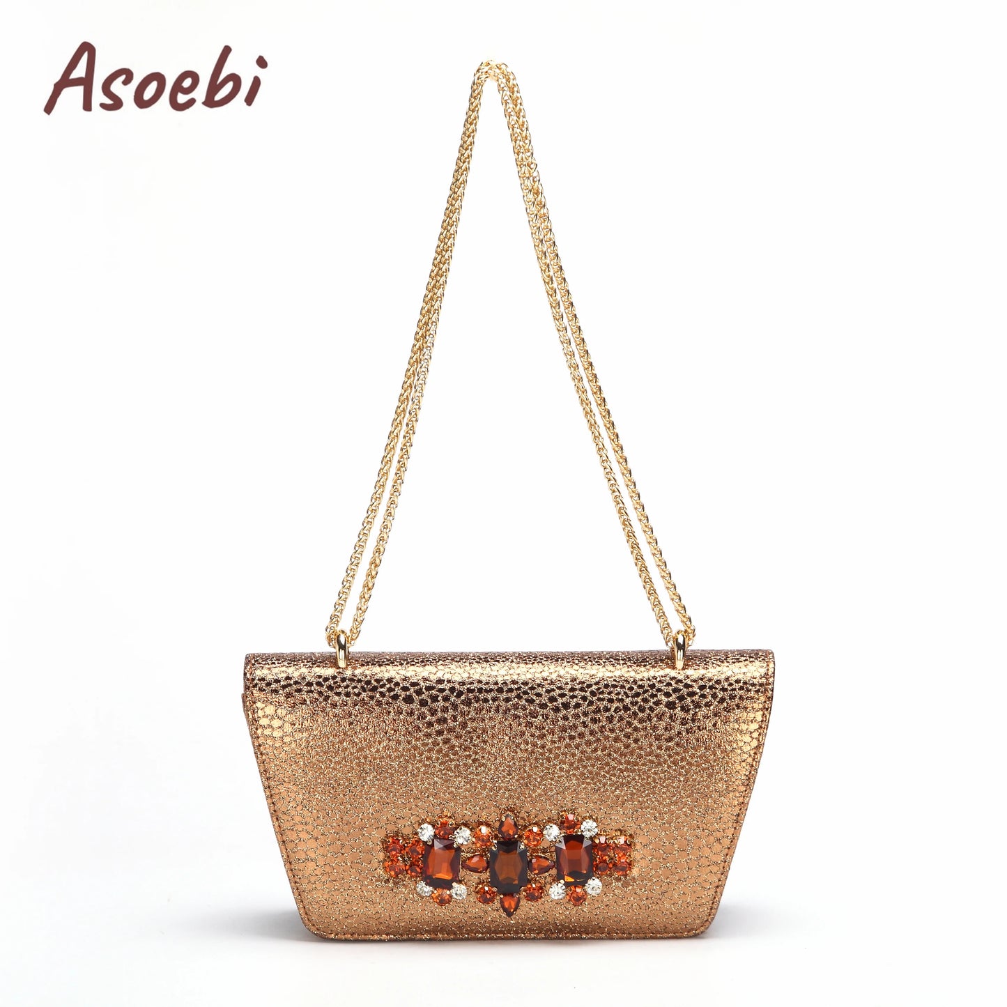 Gold Sandals for Women 2024 Luxury Wedding Pumps High Heels Rhinestone Design Party Shoes and Bags Set for Wedding Party
